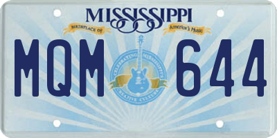 MS license plate MQM644