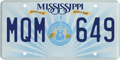 MS license plate MQM649