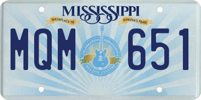 MS license plate MQM651