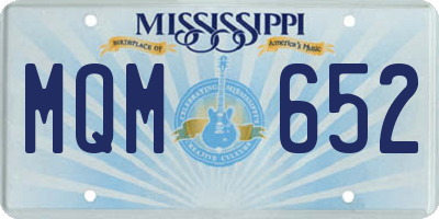 MS license plate MQM652
