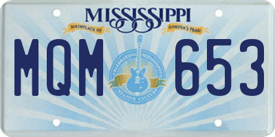 MS license plate MQM653