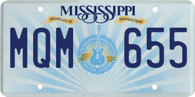 MS license plate MQM655