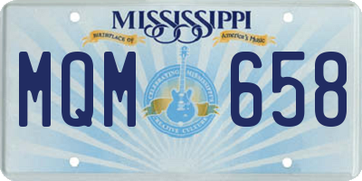 MS license plate MQM658