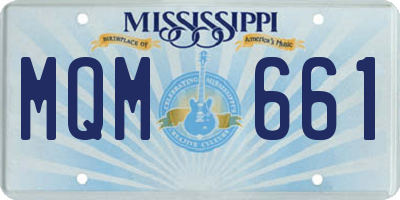 MS license plate MQM661