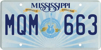 MS license plate MQM663