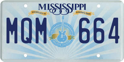 MS license plate MQM664