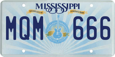 MS license plate MQM666