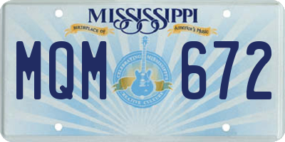 MS license plate MQM672