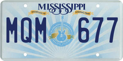 MS license plate MQM677