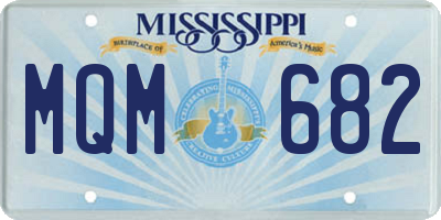 MS license plate MQM682