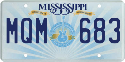 MS license plate MQM683