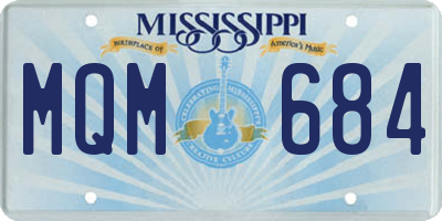 MS license plate MQM684