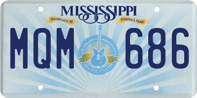 MS license plate MQM686