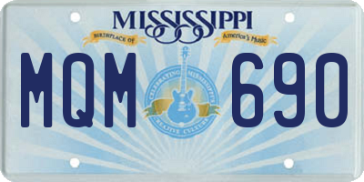MS license plate MQM690