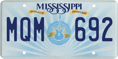 MS license plate MQM692