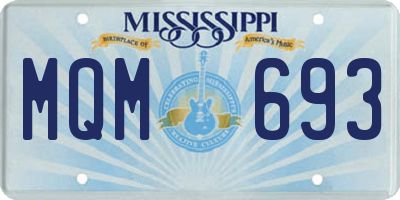 MS license plate MQM693