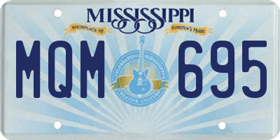 MS license plate MQM695