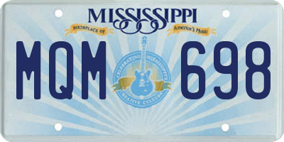 MS license plate MQM698