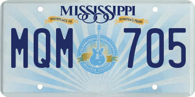 MS license plate MQM705