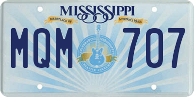 MS license plate MQM707