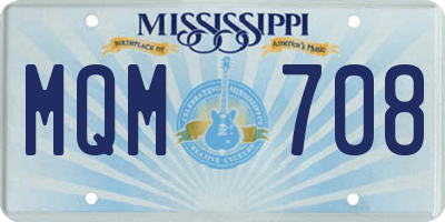MS license plate MQM708