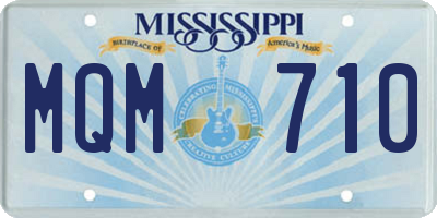 MS license plate MQM710