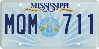 MS license plate MQM711