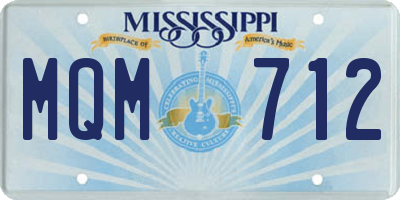 MS license plate MQM712