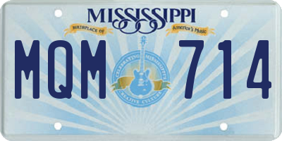MS license plate MQM714