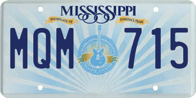 MS license plate MQM715