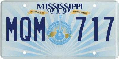 MS license plate MQM717