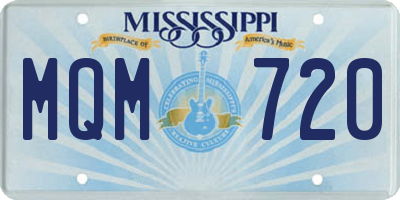 MS license plate MQM720