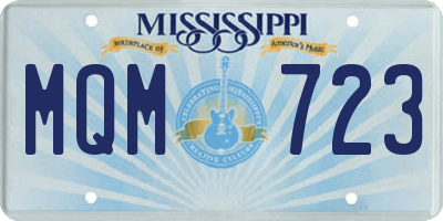 MS license plate MQM723