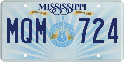MS license plate MQM724