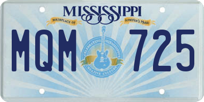 MS license plate MQM725