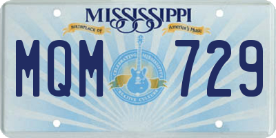MS license plate MQM729