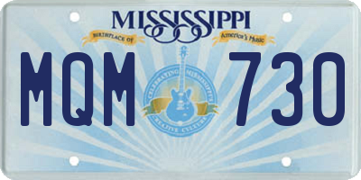 MS license plate MQM730