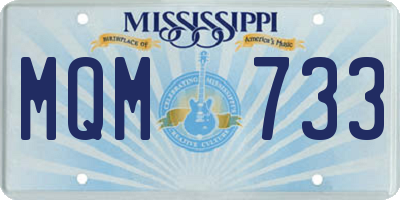 MS license plate MQM733