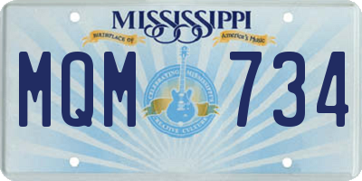 MS license plate MQM734