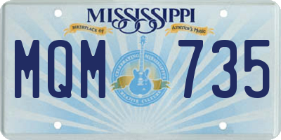 MS license plate MQM735