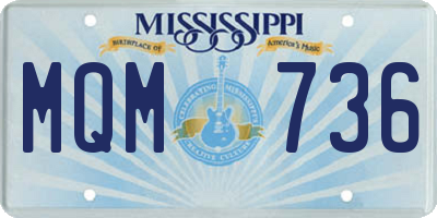 MS license plate MQM736