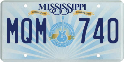 MS license plate MQM740