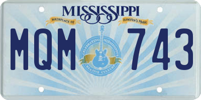MS license plate MQM743