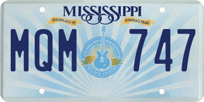 MS license plate MQM747