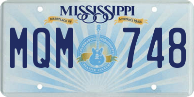 MS license plate MQM748