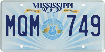 MS license plate MQM749