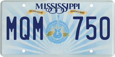 MS license plate MQM750