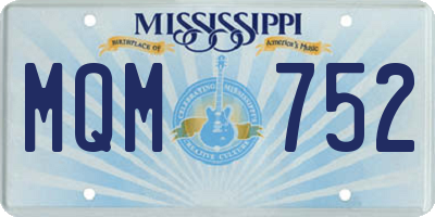 MS license plate MQM752