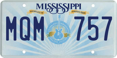 MS license plate MQM757