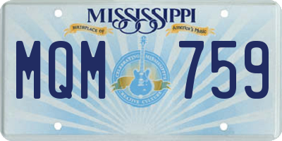 MS license plate MQM759